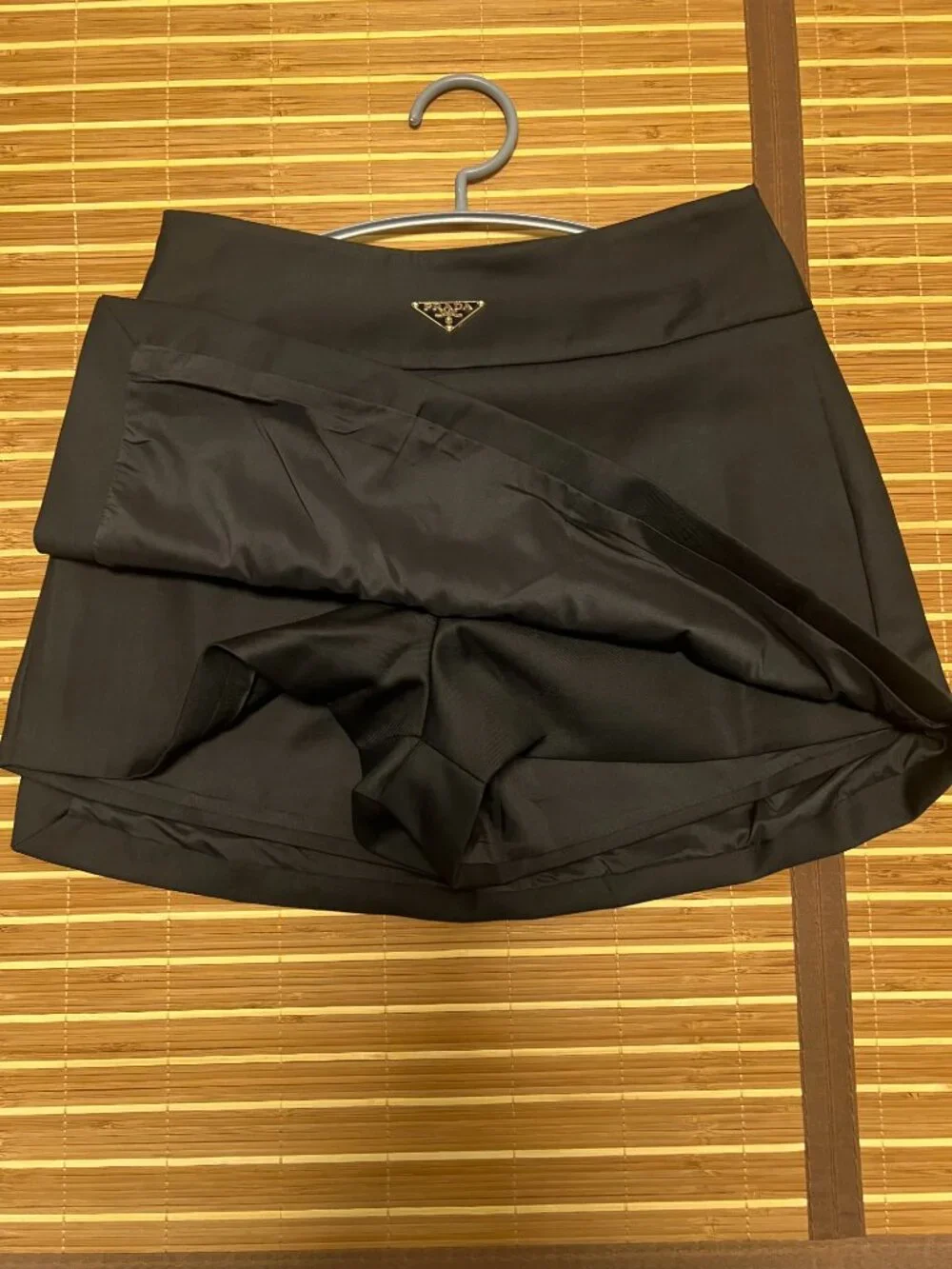 Prada women's black shorts-style skirt